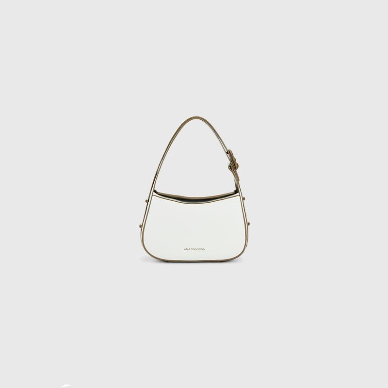 Small vintage leather hobo bag, view 3 - MRSLM