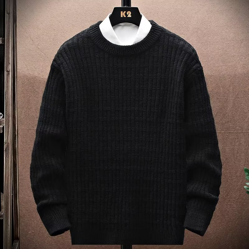 Autumn round Neck Men's Sweater Coat