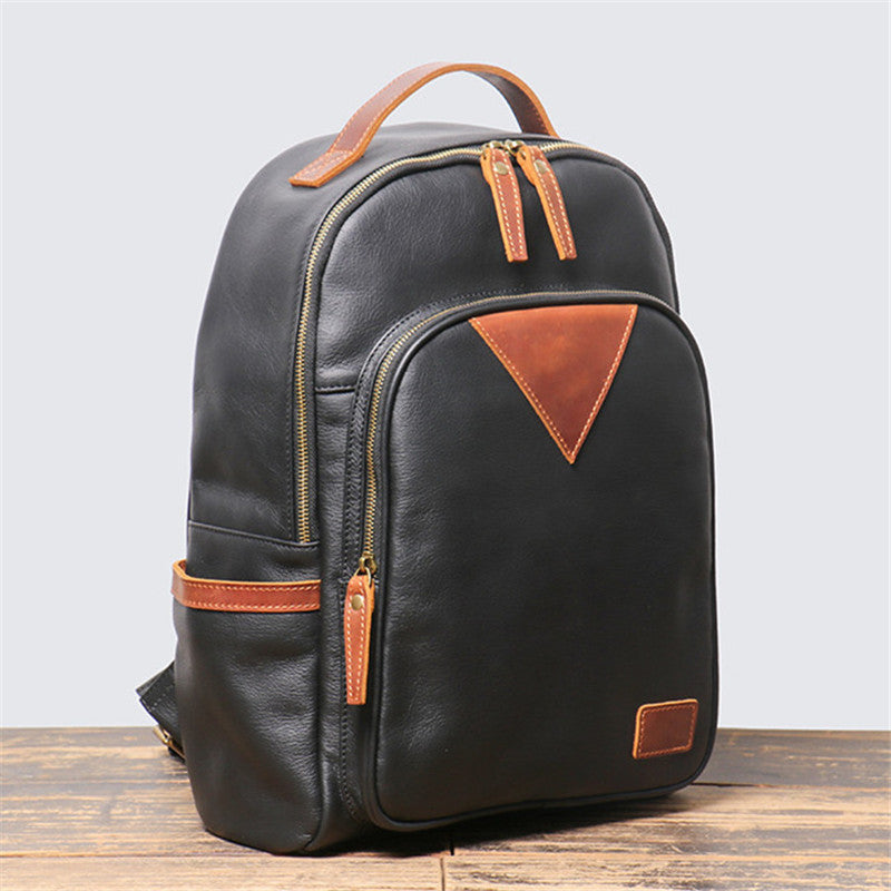 retro trend leather backpack, view 5 - MRSLM