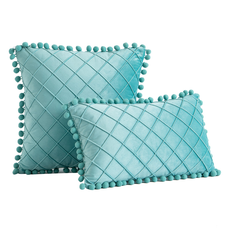 velvet plaid throw pillow covers, view 3 - MRSLM