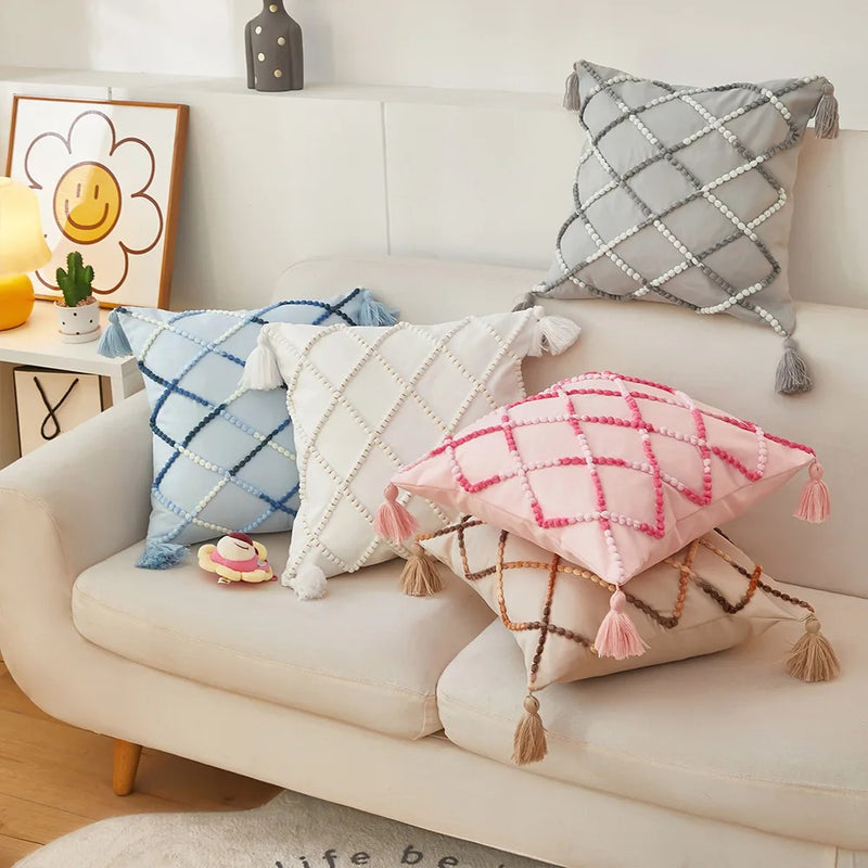Nordic geometric tassel cushion cover - MRSLM