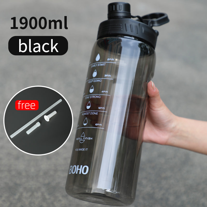 2 liter water bottle with straw, view 2 - MRSLM