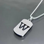 titanium steel letter necklace, view 18 - MRSLM