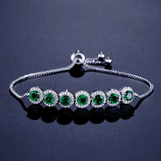 emerald zircon adjustable bracelet, view 7 - MRSLM