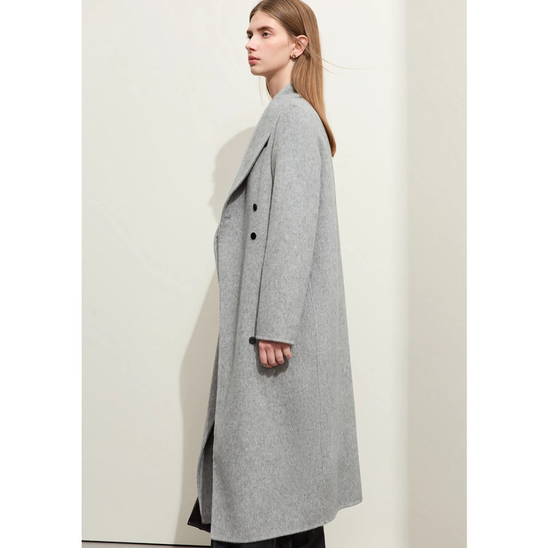 women's long wool coat, view 9 - MRSLM