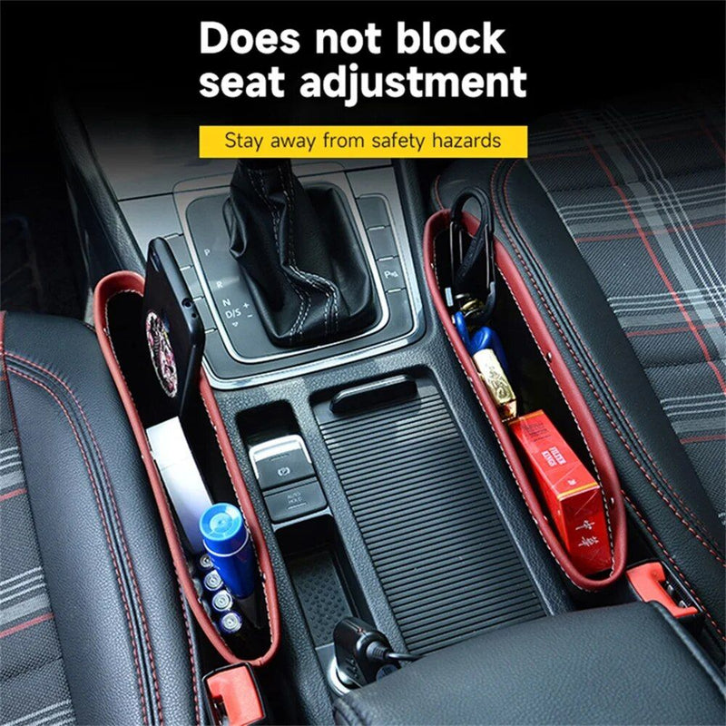 PU leather car seat gap organizer, view 9 - MRSLM