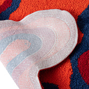 70s retro psychedelic tufted rug, view 9 - MRSLM