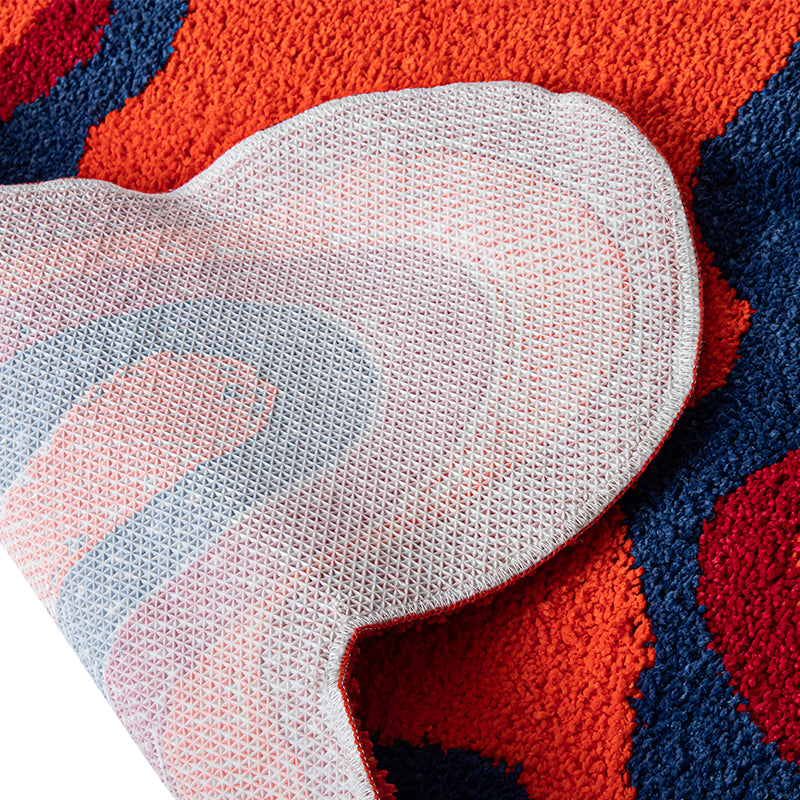 70s retro psychedelic tufted rug, view 9 - MRSLM