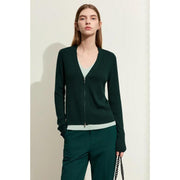 v-neck contrast color knitwear, view 4 - MRSLM