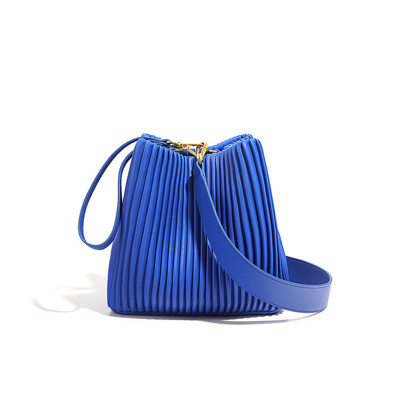 ruched bucket bag, view 11 - MRSLM
