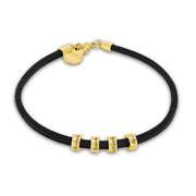 beaded stainless steel heart couple bracelet, view 5 - MRSLM