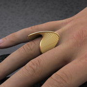 gold plated torsion ring, view 9 - MRSLM