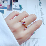 lavender amethyst white zirconia silver ring - MRSLM