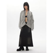 women's pleated zipper cotton jacket, view 5 - MRSLM