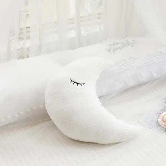 cloud moon star plush pillow, view 2 - MRSLM
