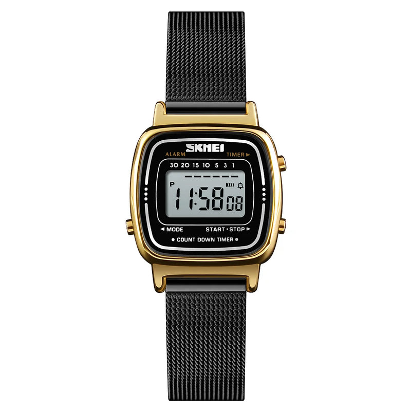 luxury gold digital watch, view 2 - MRSLM