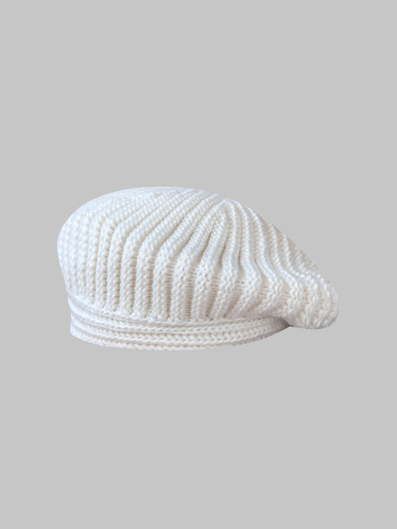 knitted wool beret for women, view 5 - MRSLM