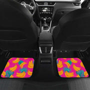 Tropical pink banana print car floor mats, view 6 - MRSLM