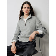 open slit zipper pullover sweatshirt, view 5 - MRSLM