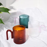 heat resistant glass mug with colorful handle, view 5 - MRSLM