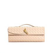 woven leather crossbody clutch bag, view 13 - MRSLM