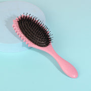 boar bristle curl defining detangling hair brush, view 2 - MRSLM