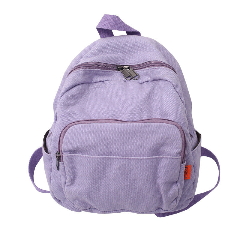 retro wash canvas backpack, view 9 - MRSLM