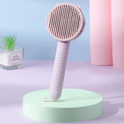 self-cleaning cat and dog hair brush, view 4 - MRSLM