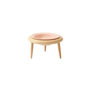 Elevated ceramic pet bowls with wooden stand, view 10 - MRSLM