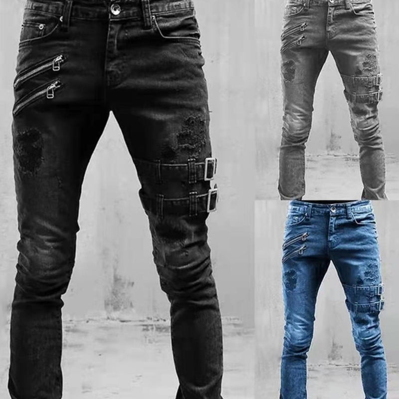 men's ripped slim jeans - MRSLM