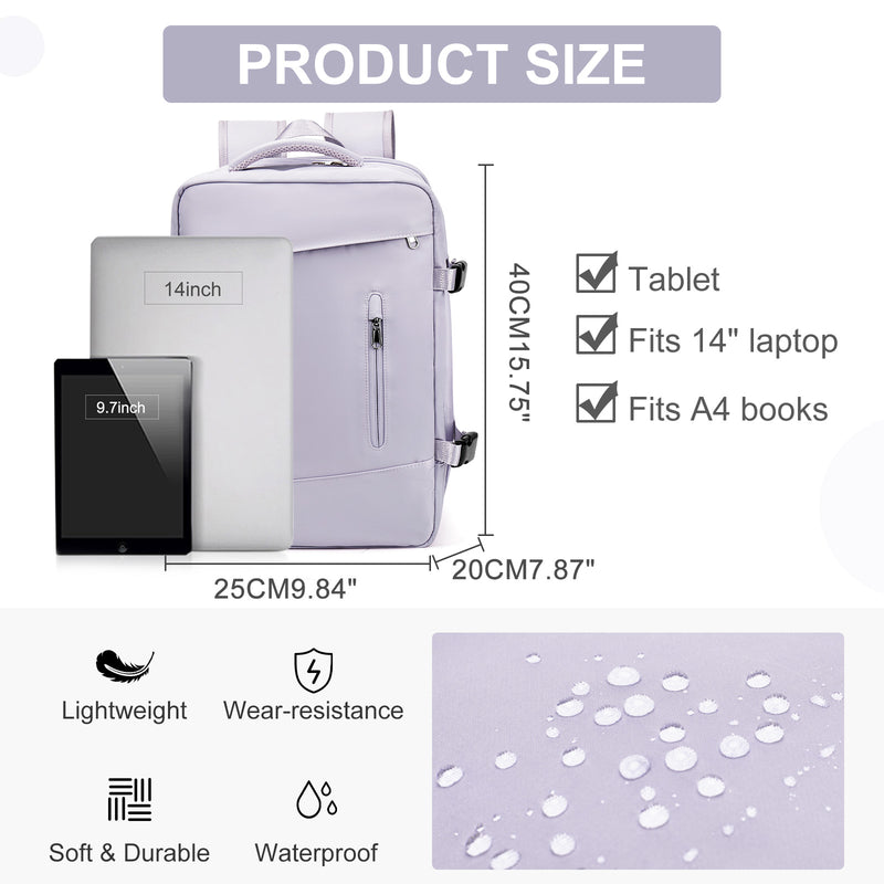 large travel backpack with laptop compartment, view 10 - MRSLM