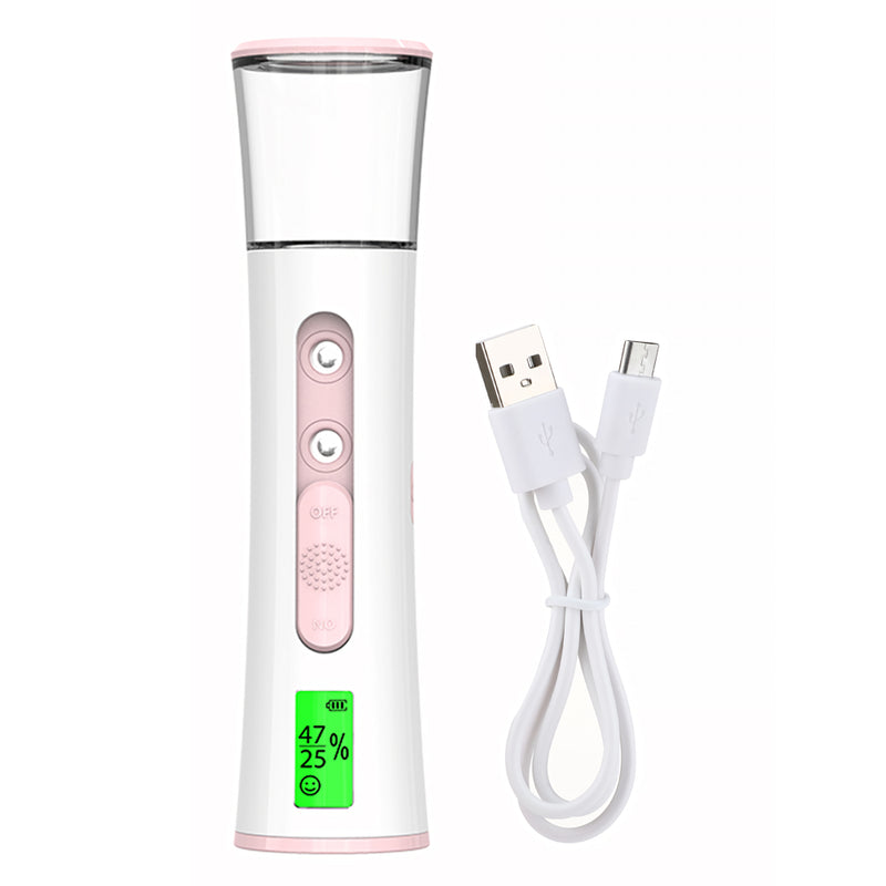 portable nano mist facial steamer with skin tester, view 2 - MRSLM