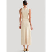 Sleeveless buttoned maxi dress, view 8 - MRSLM