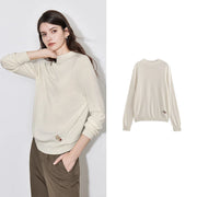 women's half turtleneck knit sweater, view 3 - MRSLM