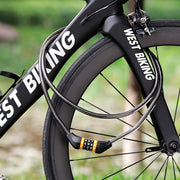 coiling bike cable lock with password, view 3 - MRSLM