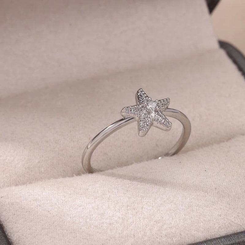 zircon starfish ring, view 7 - MRSLM