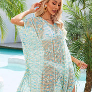 bohemian lace beach cover-up, view 4 - MRSLM