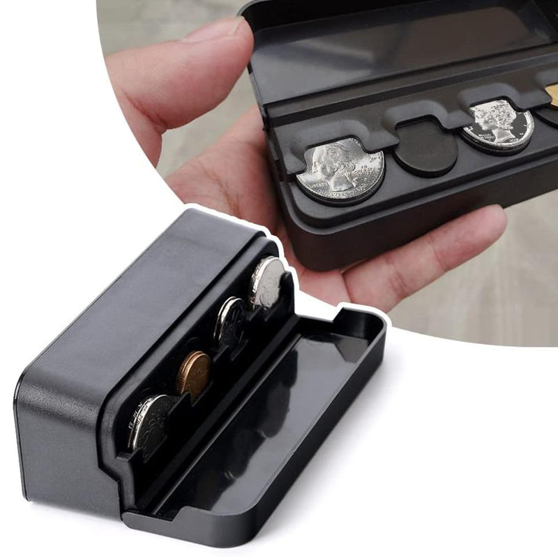 compact black euro coin organizer for car, view 3 - MRSLM