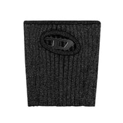 black knitted tube top with metal hollow detail, view 5 - MRSLM