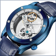 men's mechanical leather watch, view 6 - MRSLM