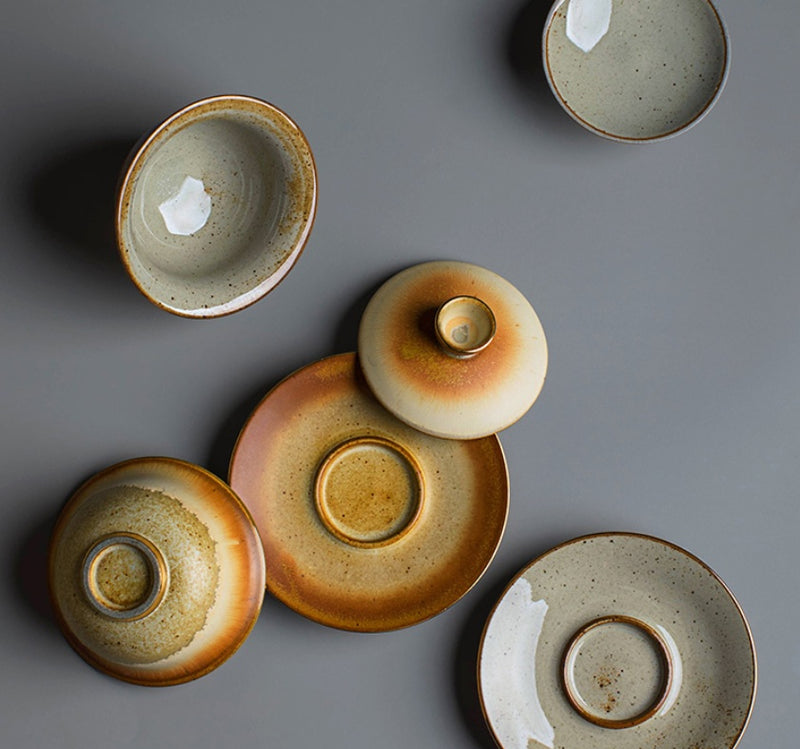 Gold painting tea set, view 5 - MRSLM