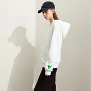 hooded cotton hoodie with geometric embroidery, view 5 - MRSLM