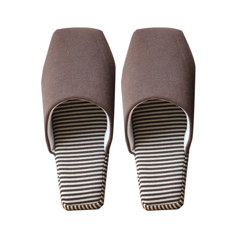 striped soft sole bedroom slippers, view 7 - MRSLM