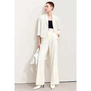 wide leg elastic waist pants, view 4 - MRSLM