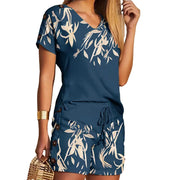 decorative button short sleeve tee and shorts suit, view 6 - MRSLM