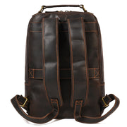 Retro cowhide leather backpack, view 7 - MRSLM