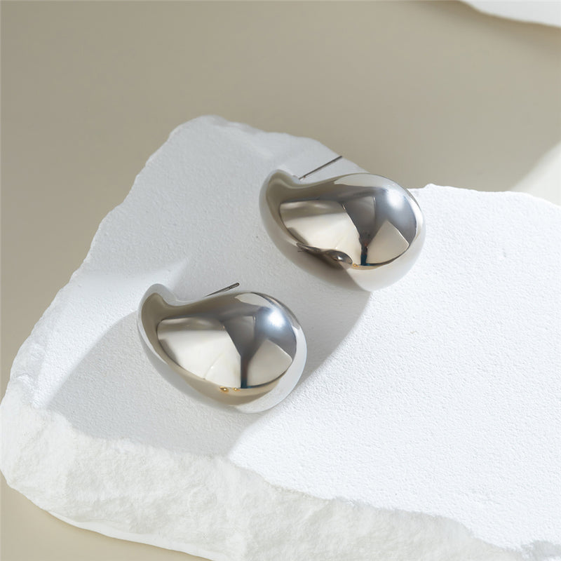 water drop dome stud earrings, view 10 - MRSLM