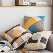 geometric embroidered cushion cover, view 7 - MRSLM