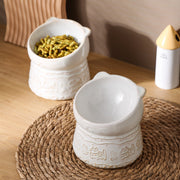 japanese style ceramic cat bowl, view 6 - MRSLM