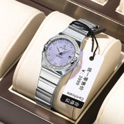 Women's ultra-thin quartz watch with steel strap, view 9 - MRSLM